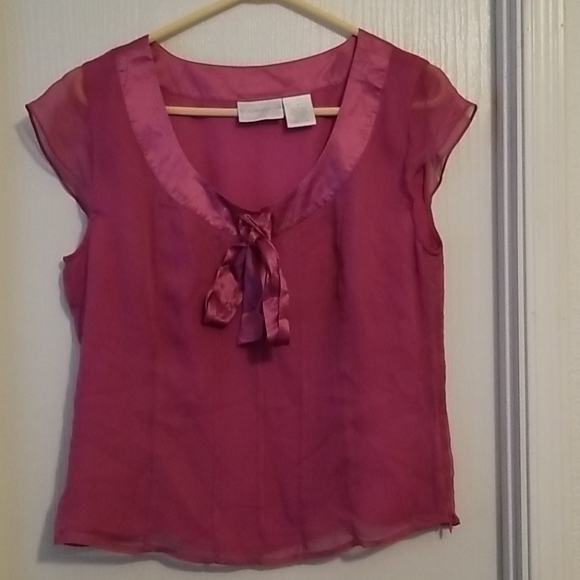 🍒 Worthington Purple Silk Blouse - Picture 3 of 3